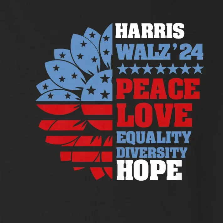 Kamala Harris Tim Walz 2024 Peace Lgbt Harris Walz Waltz Toddler Long Sleeve Shirt