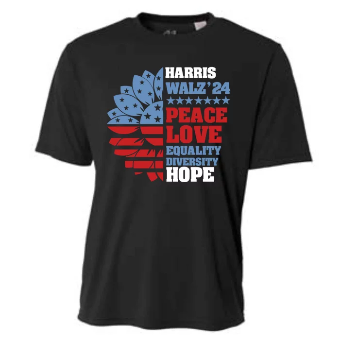 Kamala Harris Tim Walz 2024 Peace Harris Walz Waltz Cooling Performance Crew T-Shirt