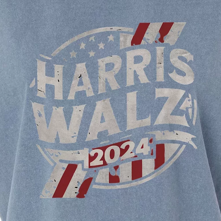 Kamala Harris Tim Walz Waltz 2024 Garment-Dyed Women's Muscle Tee