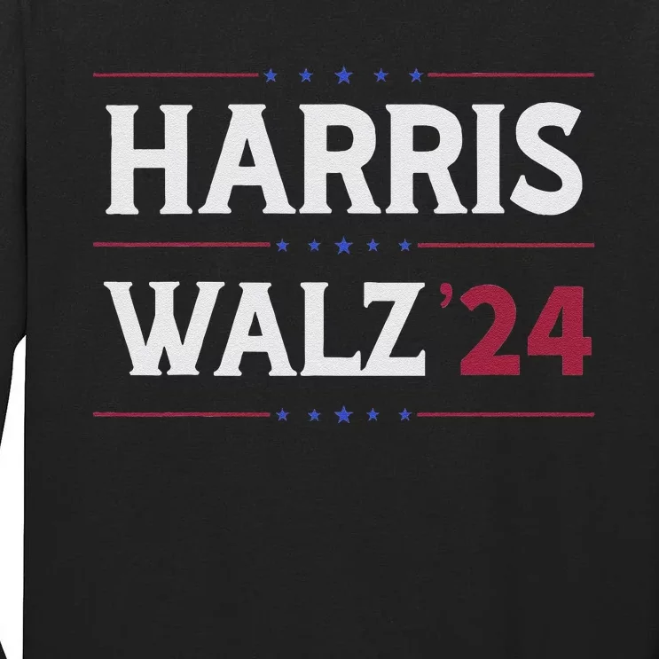 Kamala Harris Tim Walz 2024 Campaign Supporter Design Tall Long Sleeve T-Shirt