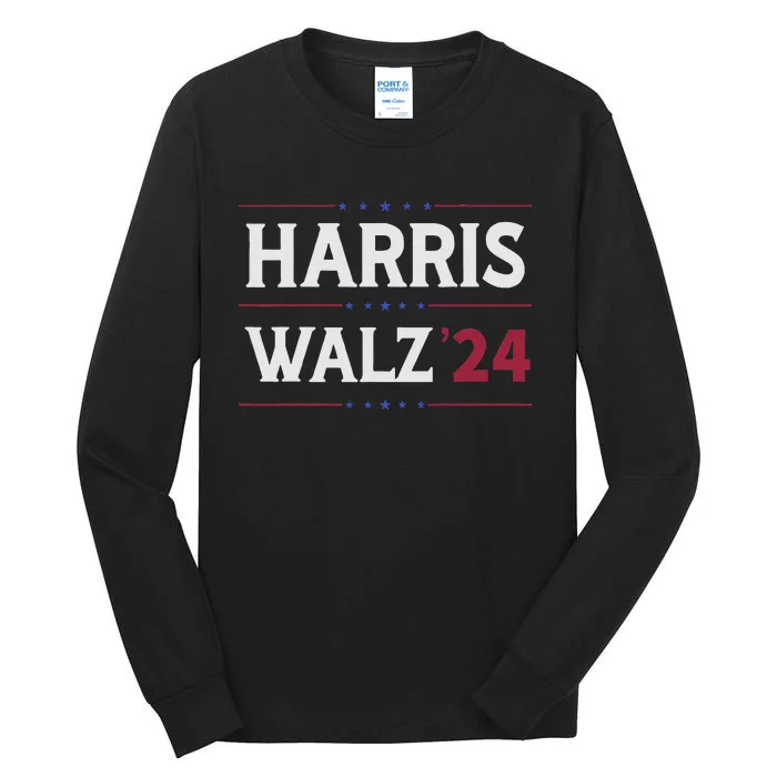 Kamala Harris Tim Walz 2024 Campaign Supporter Design Tall Long Sleeve T-Shirt