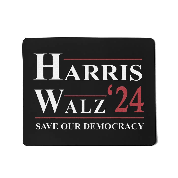 Kamala Harris Tim Walz 2024 Save Our Democracy Mousepad