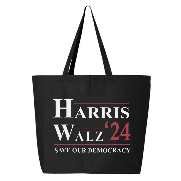 Kamala Harris Tim Walz 2024 Save Our Democracy 25L Jumbo Tote