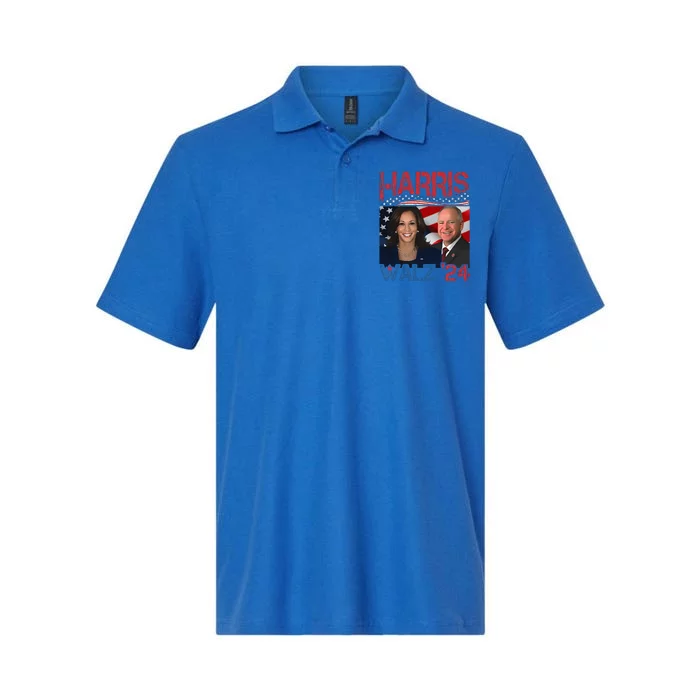 Kamala Harris Tim Walz Waltz Softstyle Adult Sport Polo