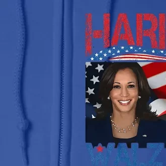 Kamala Harris Tim Walz Waltz Full Zip Hoodie