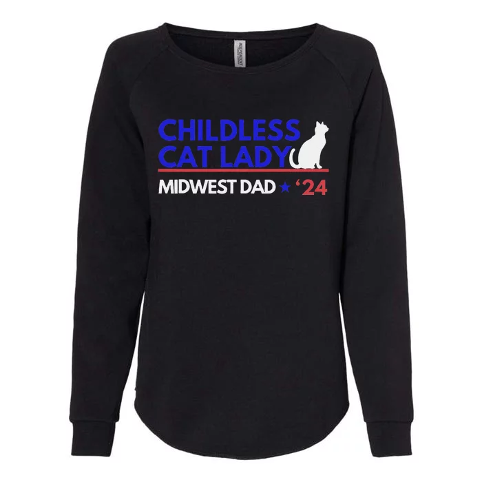 Kamala Harris Tim Walz Harris Waltz 2024 Midwest Dad Womens California Wash Sweatshirt