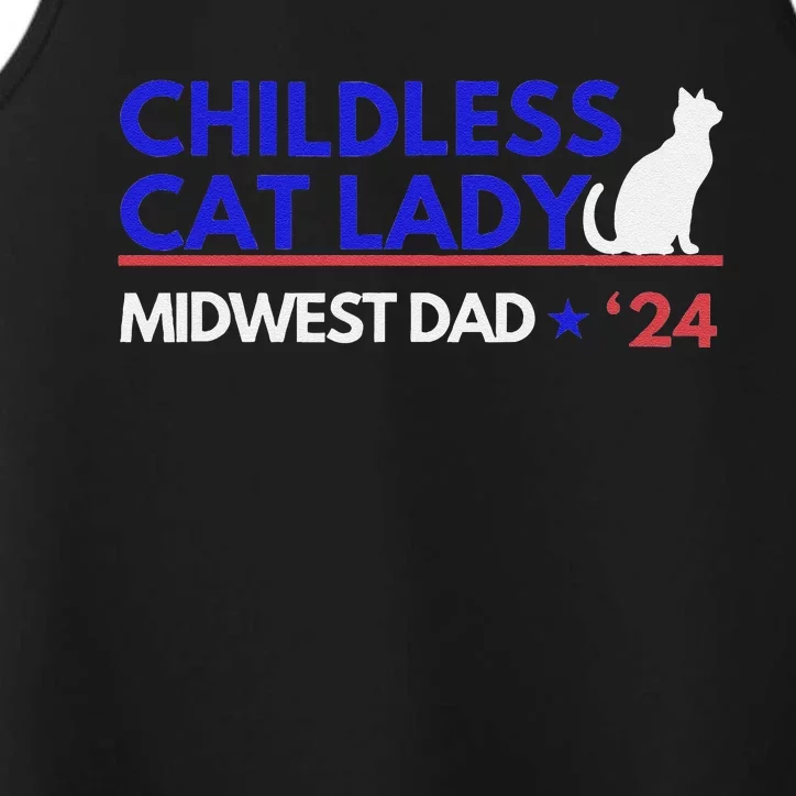 Kamala Harris Tim Walz Harris Waltz 2024 Midwest Dad Performance Tank