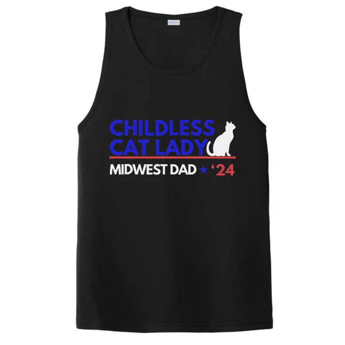 Kamala Harris Tim Walz Harris Waltz 2024 Midwest Dad Performance Tank