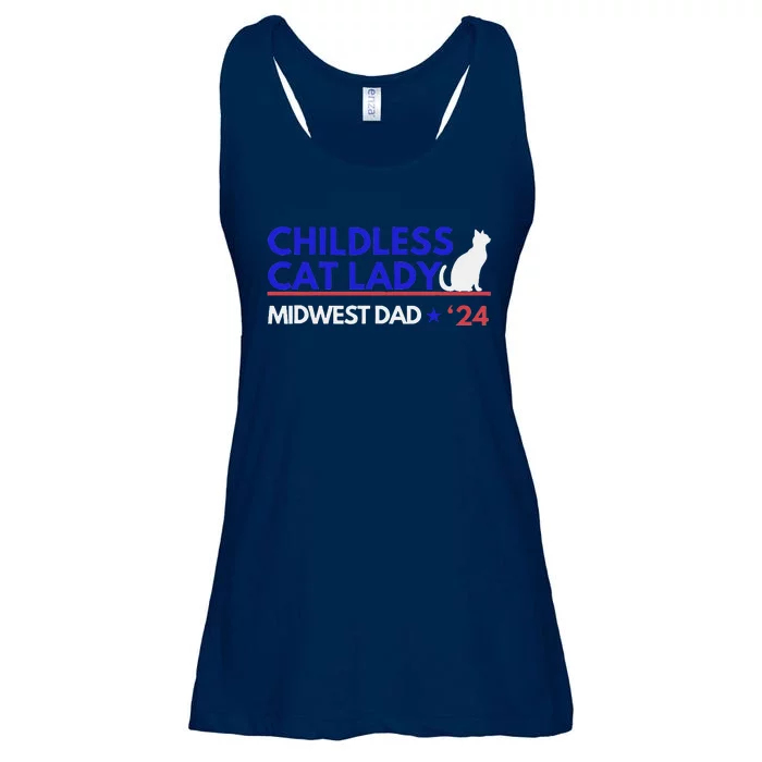 Kamala Harris Tim Walz Harris Waltz 2024 Midwest Dad Ladies Essential Flowy Tank