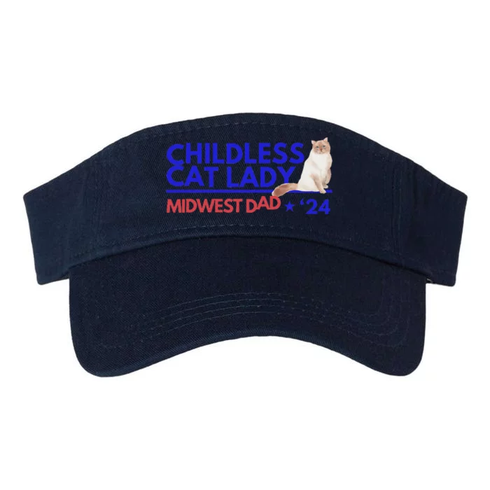 Kamala Harris Tim Walz Harris Waltz 2024 Midwest Dad Valucap Bio-Washed Visor