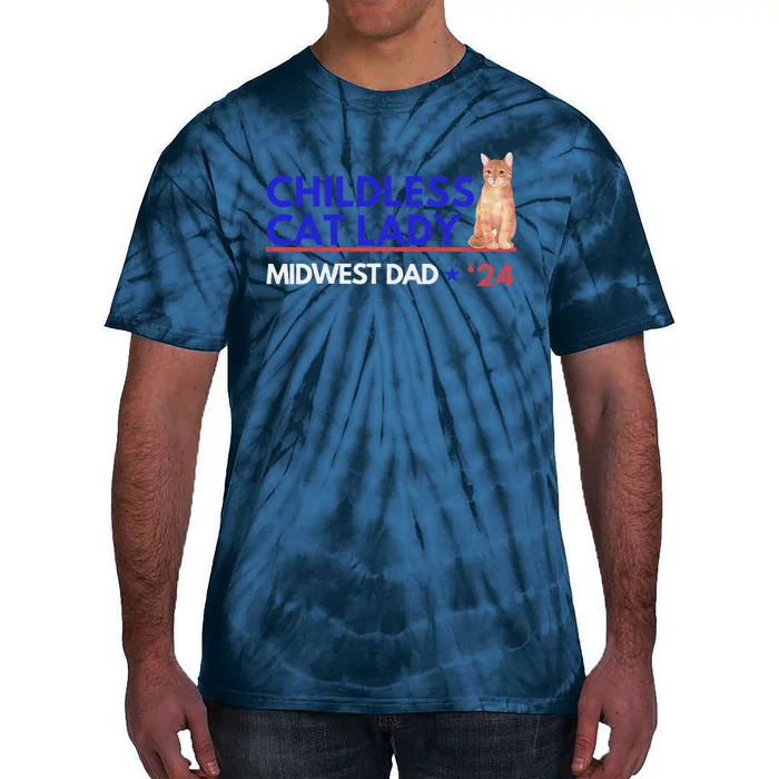 Kamala Harris Tim Walz Harris Waltz 2024 Midwest Dad Tie-Dye T-Shirt