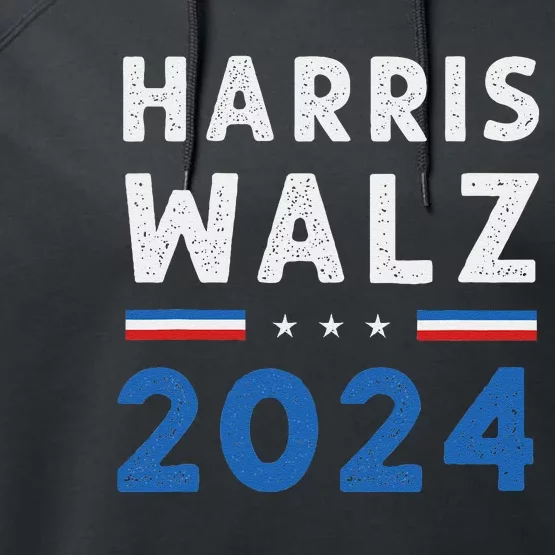 Kamala Harris Tim Walz Ticket 2024 Performance Fleece Hoodie