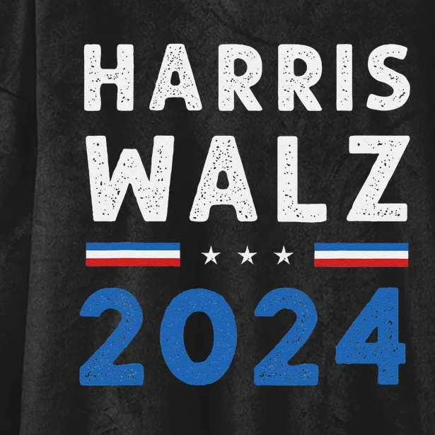 Kamala Harris Tim Walz Ticket 2024 Hooded Wearable Blanket