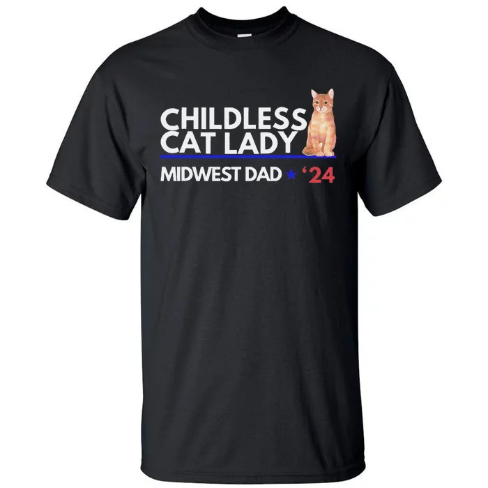 Kamala Harris Tim Walz Harris Waltz 2024 Midwest Dad Tall T-Shirt