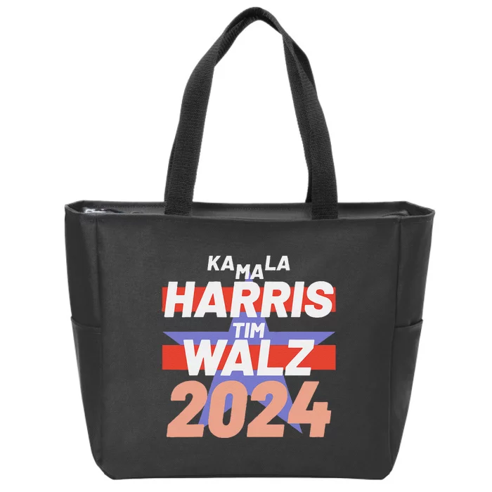 Kamala Harris Tim Walz Usa Presidential Election 2024 Zip Tote Bag