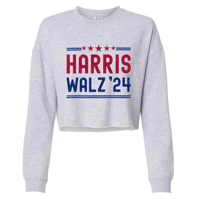 Kamala Harris Tim Walz Waltz Election Party Wear Cropped Pullover Crew