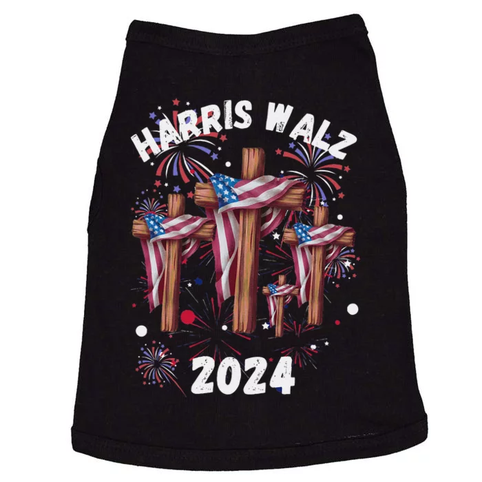 Kamala Harris Tim Walz Waltz Election Party Wear Doggie Tank