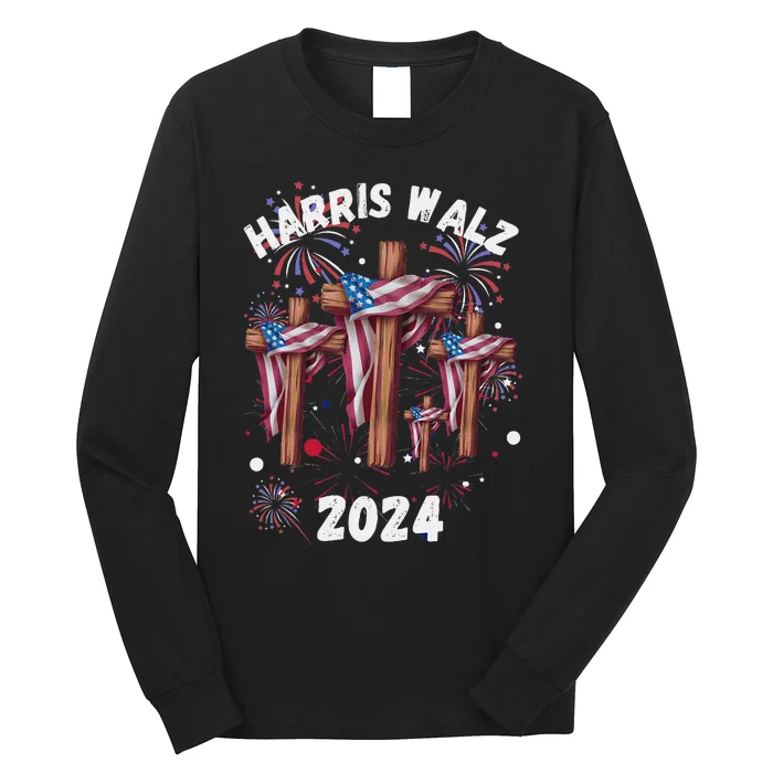 Kamala Harris Tim Walz Waltz Election Party Wear Long Sleeve Shirt