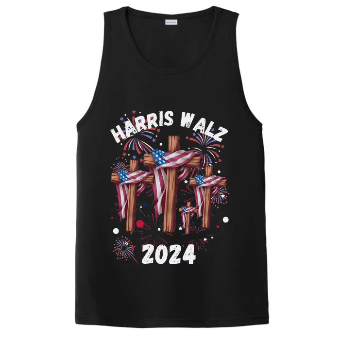 Kamala Harris Tim Walz Waltz Election Party Wear Performance Tank