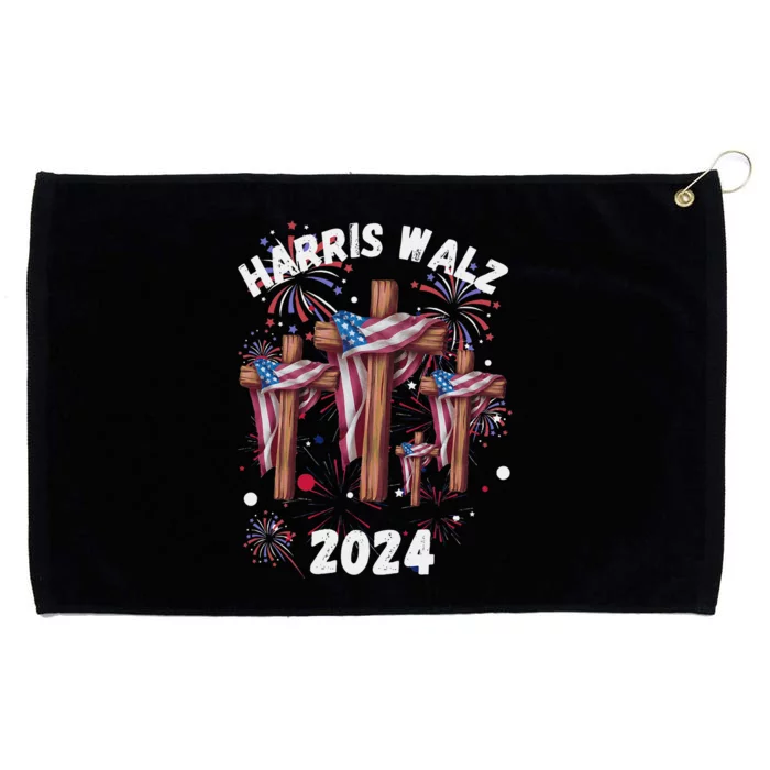 Kamala Harris Tim Walz Waltz Election Party Wear Grommeted Golf Towel