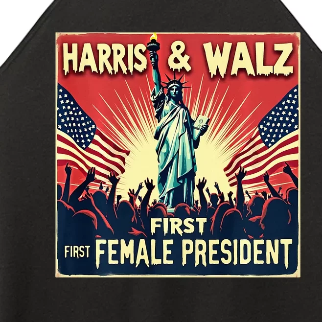 Kamala Harris Tim Walz 2024 Election Women’s Perfect Tri Rocker Tank