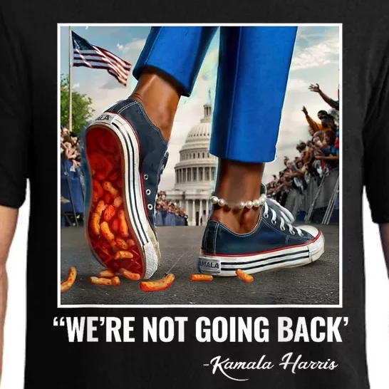 Kamala Harris & Tim Walz 2024 Were Not Going Back Vote Blue Pajama Set