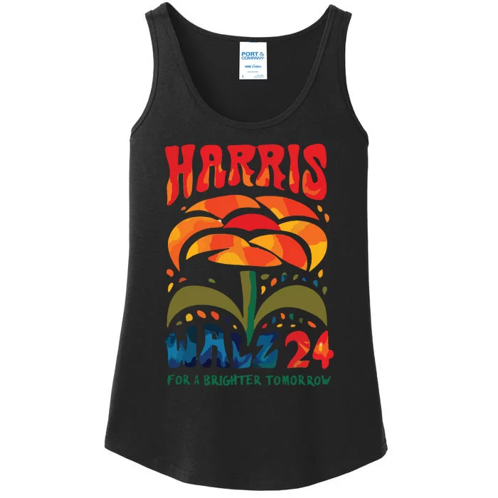 Kamala Harris Tim Walz 2024 Peace Lgbt Harris Walz Waltz Ladies Essential Tank