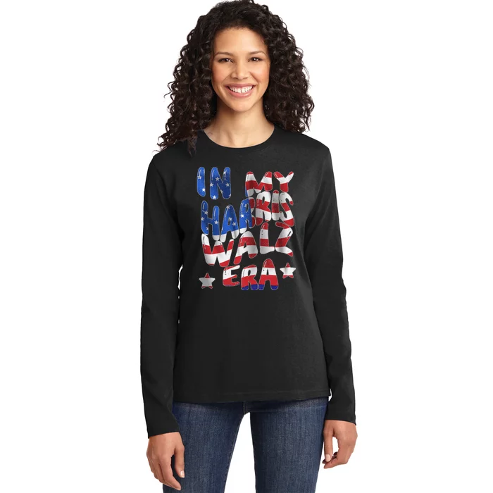 Kamala Harris Tim Walz Waltz Election Party Wear Ladies Long Sleeve Shirt