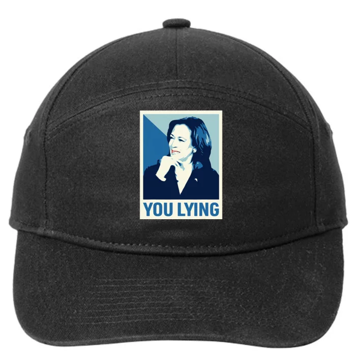 Kamala Harris Trump Debate 2024 Meme I Know You Lying 7-Panel Snapback Hat