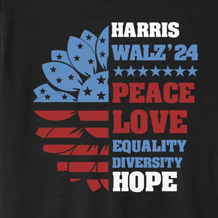 Kamala Harris Tim Walz 2024 Peace Lgbt Harris Walz Waltz ChromaSoft Performance T-Shirt