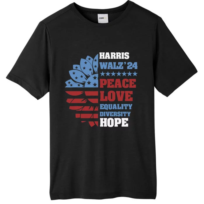 Kamala Harris Tim Walz 2024 Peace Lgbt Harris Walz Waltz ChromaSoft Performance T-Shirt