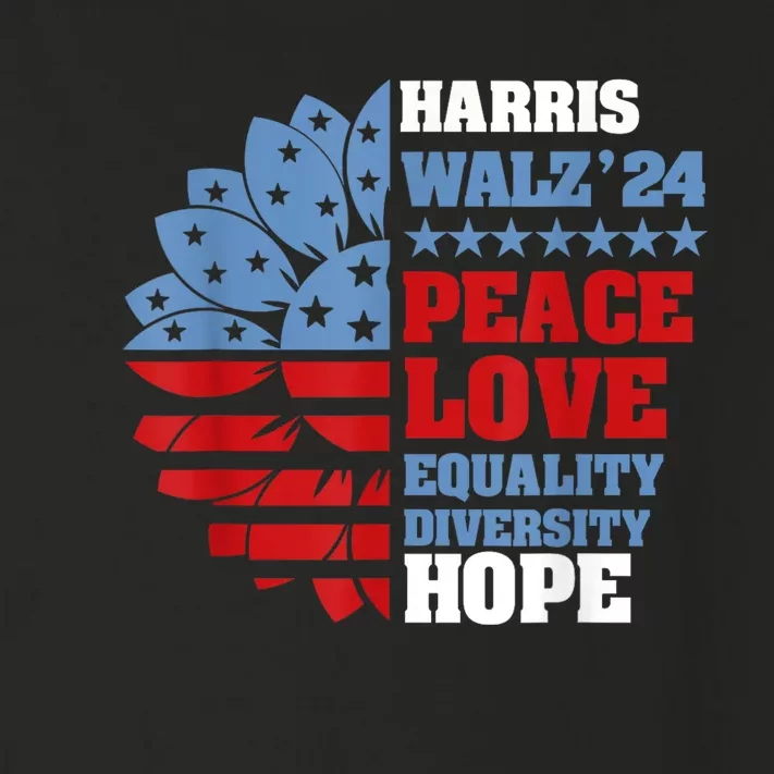 Kamala Harris Tim Walz 2024 Peace Lgbt Harris Walz Waltz Toddler Long Sleeve Shirt