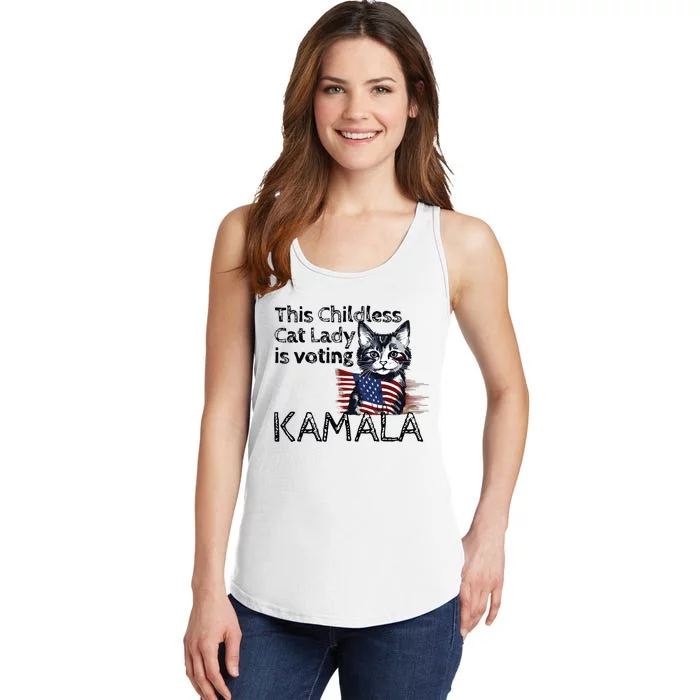 Kamala Harris This Crazy Cat Lady Is Voting Kamala Ladies Essential Tank