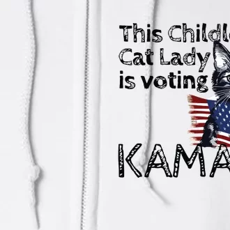 Kamala Harris This Crazy Cat Lady Is Voting Kamala Full Zip Hoodie