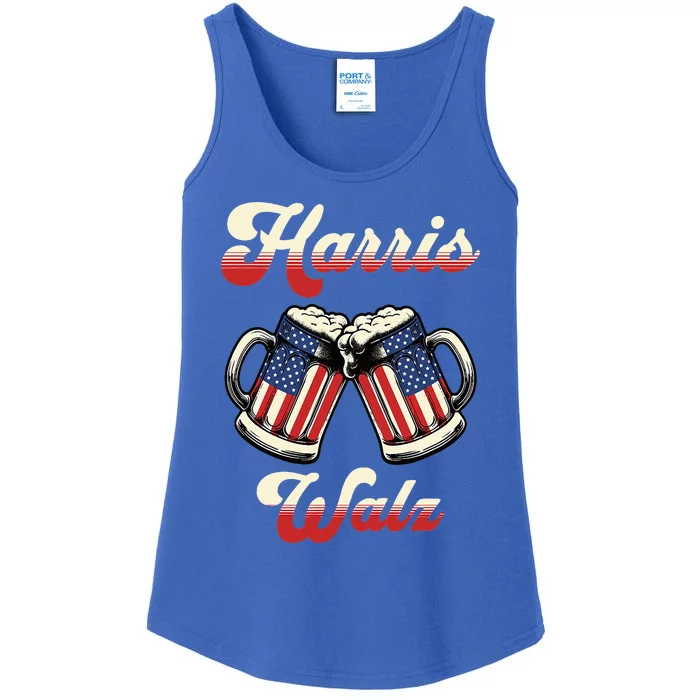 Kamala Harris Tim Walz Waltz Ladies Essential Tank