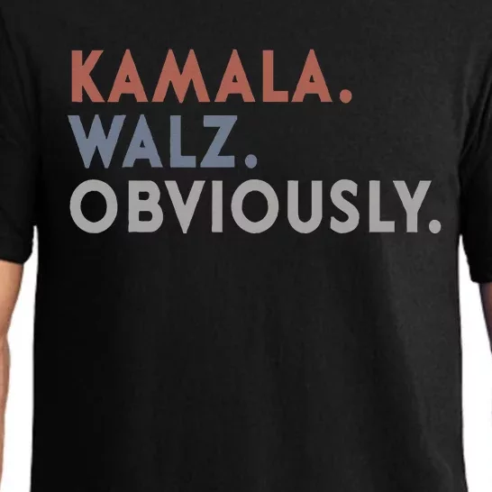 Kamala Harris Tim Walz Obviously Vote Harris Waltz 2024 Pajama Set