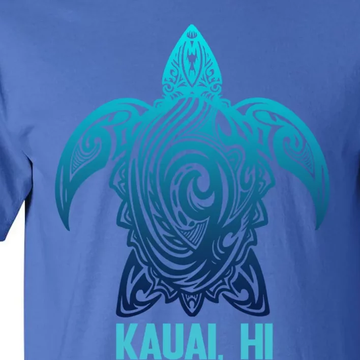 Kauai Hawaii Tribal Sea Turtle Hawaiian Surfer Scuba Diving Gift Tall T-Shirt