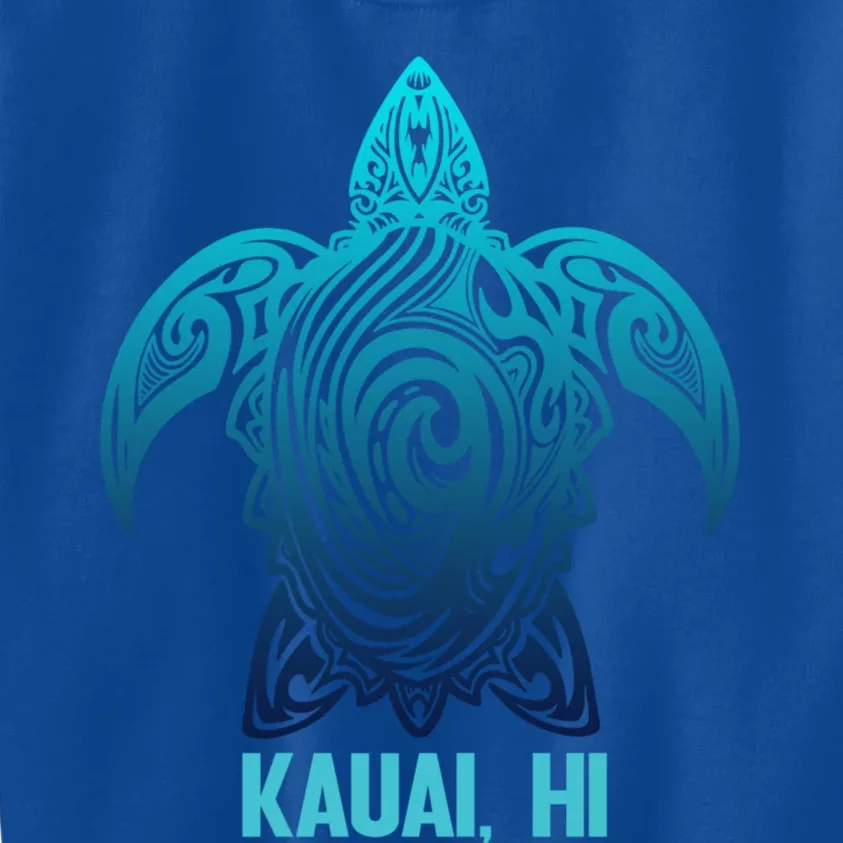 Kauai Hawaii Tribal Sea Turtle Hawaiian Surfer Scuba Diving Gift Kids Sweatshirt