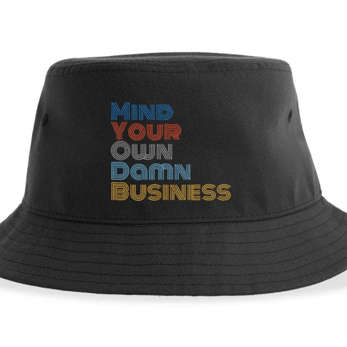 Kamala Harris Tim Walz 2024 Mind Your Own Damn Business Sustainable Bucket Hat