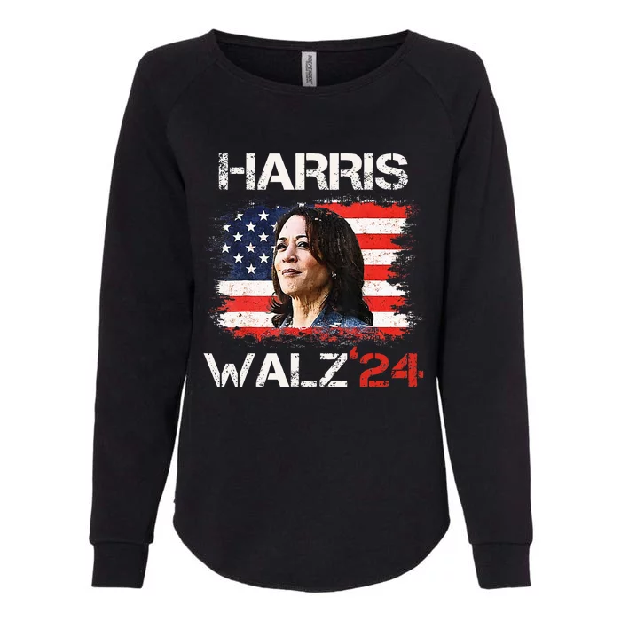 Kamala Harris Tim Walz Waltz Womens California Wash Sweatshirt