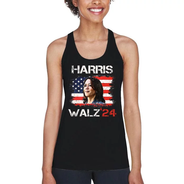 Kamala Harris Tim Walz Waltz Women's Racerback Tank