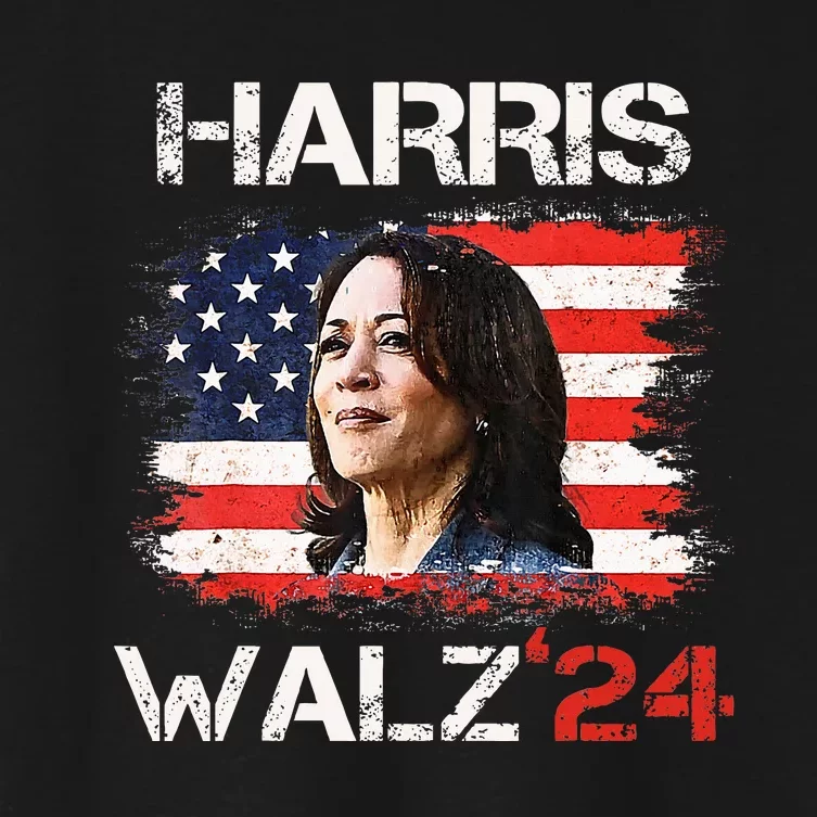 Kamala Harris Tim Walz Waltz Women's Crop Top Tee