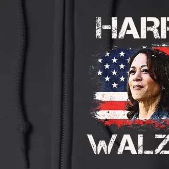 Kamala Harris Tim Walz Waltz Full Zip Hoodie