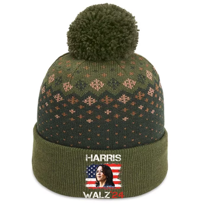 Kamala Harris Tim Walz Waltz The Baniff Cuffed Pom Beanie