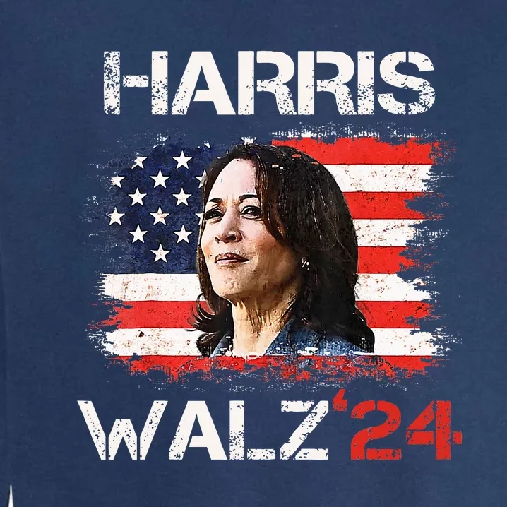 Kamala Harris Tim Walz Waltz Garment-Dyed Sweatshirt