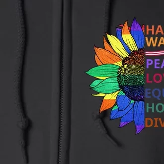 Kamala Harris Tim Walz 2024 Peace Lgbt Harris Walz Waltz Gift Full Zip Hoodie