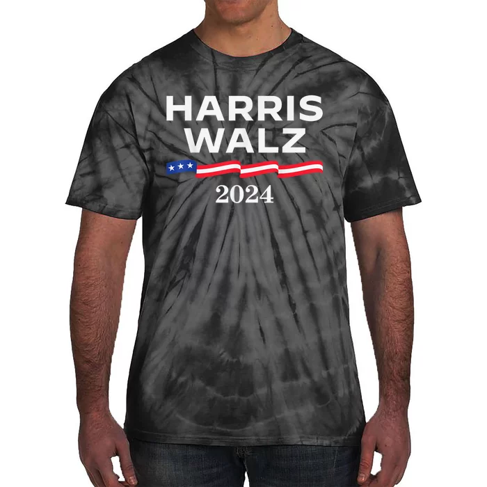 Kamala Harris Tim Walz Waltz Tie-Dye T-Shirt