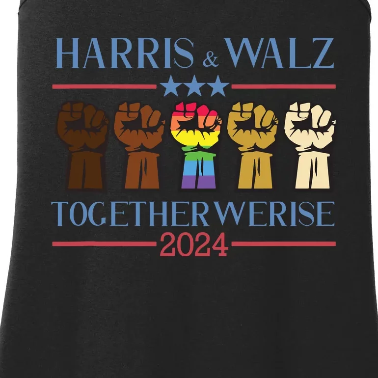 Kamala Harris Tim Walz 2024 Election Lgbt Harris Walz Waltz Ladies Essential Tank