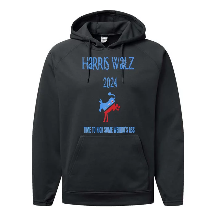 Kamala Harris Tim Walz Election 2024 Vance Is Weird Premium Performance Fleece Hoodie