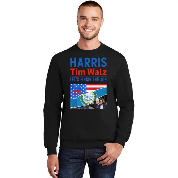 Kamala Harris Tim Walz 2024 Us States Flag South Dakota Premium Tall Sweatshirt